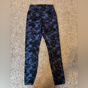 CRZ Yoga Blue and Black Tie Dye Leggings